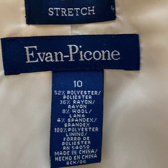 Evan Picone Button Down Long Sleeve V-Neck Lined Jacket Women Size 10 - Picture 5 of 5